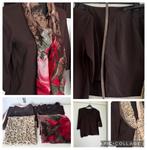 Set Gerry weber bruin Rok 44 L + shirt mt L Cecil + 2 Sjaals, Bruin, Maat 42/44 (L), Nieuw, Ophalen of Verzenden