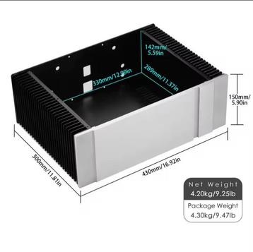 Nieuwe Alu versterker behuizing, oem breedte beschikbaar voor biedingen