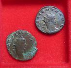 Set van 2 Romeinse munten van Gallienus, Postzegels en Munten, Munten | Europa | Niet-Euromunten, Ophalen of Verzenden, Losse munt
