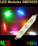 LED 12V RGB module SMD 5050 - 3 LED - IP54 - 10 stuks, Ophalen of Verzenden, Nieuw, LEDmodules