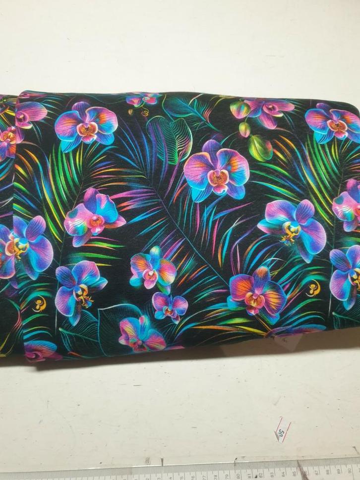 Jogging orchidee (B), Hobby en Vrije tijd, Stoffen en Lappen, Zo goed als nieuw, Katoen, 120 cm of meer, 30 tot 200 cm, Ophalen of Verzenden