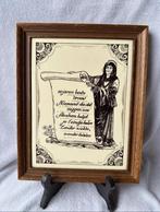 Abraham 50 jaar tegel in houten lijst, Antiek en Kunst, Ophalen of Verzenden