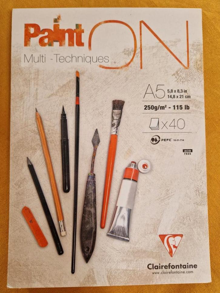 Clairefontaine Paint'ON A5 Tekenpapier, Hobby en Vrije tijd, Schilderen, Nieuw, Overige typen, Ophalen of Verzenden