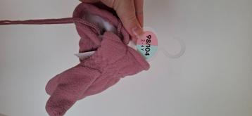 Nieuw roze Wanten 98  104 handschoenen met koord beschikbaar voor biedingen