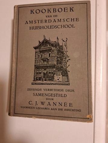 Antiek Kookboek Amsterdamse Huishoudschool ca. 1920 beschikbaar voor biedingen