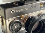 Rollei 35 Classic titanium met flitser en tas, Compact, Zo goed als nieuw, Ophalen, Overige Merken