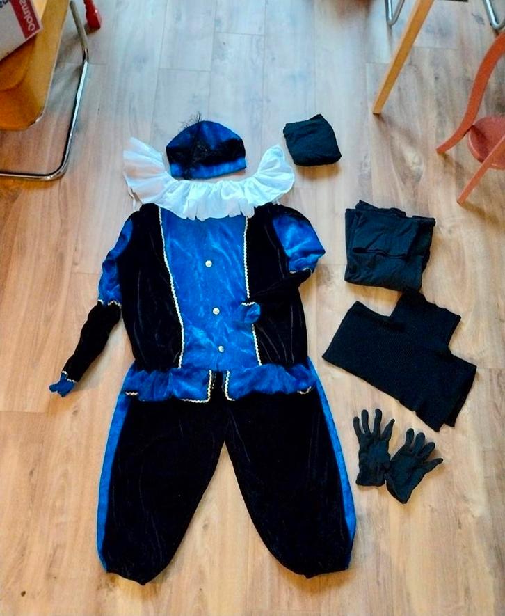 TE HUUR: Pietenpak blauw - XL, Diversen, Sinterklaas, Zo goed als nieuw, Ophalen