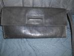 zwarte leren handtas 33 breed, Ophalen of Verzenden, Gebruikt, Zwart, Handtas