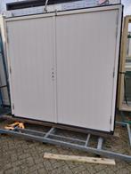 Kozijn met dubbele garage deuren, Ophalen of Verzenden, Hout, 120 cm of meer, 215 cm of meer