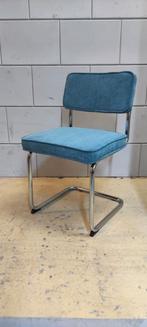 Nieuwe Buisframe ribstof stoelen met extra dikke kussens., Huis en Inrichting, Stoelen, Nieuw, Vijf, Zes of meer stoelen, Vintage