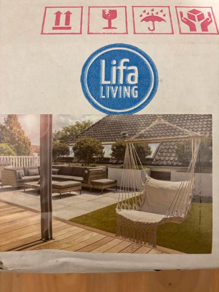 Lifa Living Hangstoel - Nieuw in doos!, Tuin en Terras, Hangmatten, Nieuw, Eenpersoons, Met standaard, Binnen, Ophalen of Verzenden