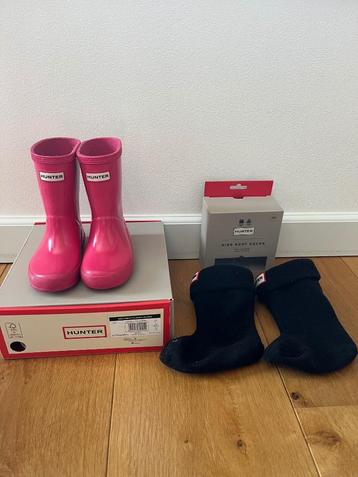 Hunter regenlaarzen roze beschikbaar voor biedingen