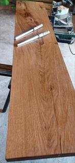 Eiken wandplank met blinde bevestiging., Huis en Inrichting, Ophalen of Verzenden, Zo goed als nieuw, 25 tot 50 cm, Minder dan 100 cm