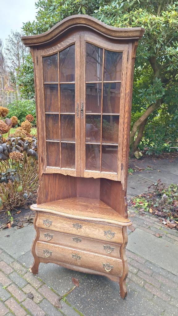 Vitrinekast, Huis en Inrichting, Kasten | Vitrinekasten, Gebruikt, Minder dan 100 cm, 50 tot 100 cm, 25 tot 50 cm, Met lade(s)