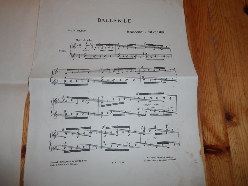 E. Chabrier - ballabile, Gebruikt, Klassiek, Ophalen of Verzenden, Artiest of Componist