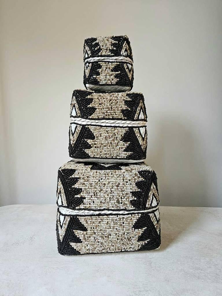 Kralen offermand Kartika 1 uit Bali, Mand, Vierkant, Ophalen of Verzenden, Tropical Home