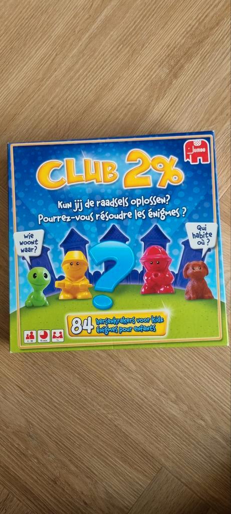 Club 2% leuk spel, Hobby en Vrije tijd, Gezelschapsspellen | Kaartspellen, Zo goed als nieuw, Ophalen