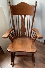 Houten schommelstoel, Huis en Inrichting, Stoelen, Ophalen, Gebruikt, Bruin, Eén