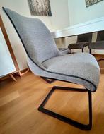 4 slede stoelen grijs/zwart met zwarte bies, Ophalen, Zwart, Zo goed als nieuw, Metaal
