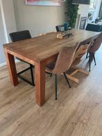 Massief houten tafel, Huis en Inrichting, Ophalen, Gebruikt, 50 tot 100 cm, Vijf personen of meer