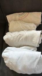 Ledikant hoelakens met molton, Jongetje of Meisje, Ophalen of Verzenden, Zo goed als nieuw, Wit