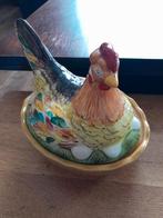 Vintage Keramische Kip op Nest schramberg, Antiek en Kunst, Ophalen of Verzenden