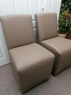 3 gratis fauteuil eetkamer stoel stoelen zgan taupe skai, Ophalen, Kunststof, Overige kleuren, Drie