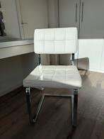 Stoel - chroom - wit - onderstel, Huis en Inrichting, Ophalen, Gebruikt, Wit, Metaal