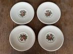 Wedgewood Miss Rose schoteltjes 17cm 4x, Ophalen of Verzenden, Zo goed als nieuw, Wedgwood, Kop(pen) en/of Schotel(s)