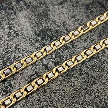 14k gouden ketting prachtig schakel 70cm beschikbaar voor biedingen