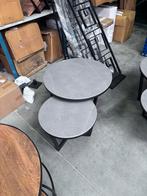 Nieuwe marmeren salontafels - set van 2, Huis en Inrichting, Tafels | Salontafels, Ophalen, Rond, Nieuw, Metaal