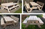 Picknicktafel 6 persoons 190cm steigerhout pikniktafel tafel, Tuin en Terras, Nieuw, Rechthoekig, Hout, Ophalen