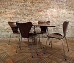 Arne Jacobsen 3601 tafel + 3107 stoelen | palissander, Huis en Inrichting, Tafels | Eettafels, 50 tot 100 cm, 100 tot 150 cm, Scandinavisch design