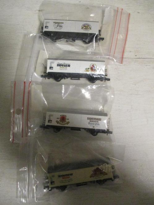 Arnold Bierwagons 4x N-Spoor, Hobby en Vrije tijd, Modeltreinen | N-Spoor, Zo goed als nieuw, Wagon, Gelijkstroom, Arnold, Ophalen