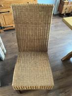 Eetkamer stoelen 6 stuks, Huis en Inrichting, Stoelen, Ophalen, Gebruikt, Bruin, Riet of Rotan
