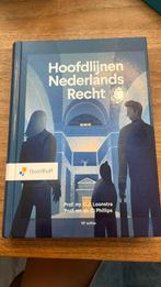 Hoofdlijnen Nederlands Recht 16e druk, Boeken, Studieboeken en Cursussen, Prof.Mr.C.J. Loonstra, Zo goed als nieuw, Alpha, HBO
