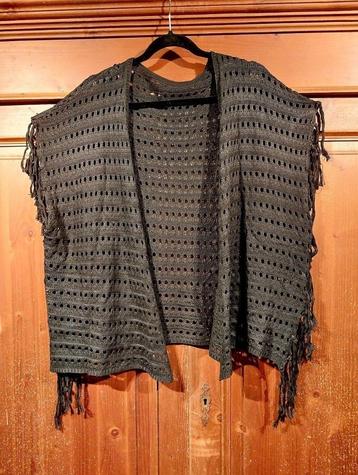 zwart Boho vestje met franjes One size beschikbaar voor biedingen