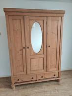 Mooie houten kast met spiegeldeur, Huis en Inrichting, Kasten | Kledingkasten, Ophalen, Gebruikt, 150 tot 200 cm, Grenenhout