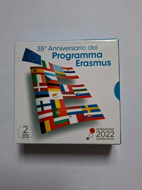 Italië 2 Euro Erasmus 2022 Proof, Postzegels en Munten, Munten | Europa | Euromunten, Losse munt, 2 euro, Italië, Ophalen of Verzenden