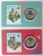 1 + 2 Euro San Marino 2019 in BU Coincards nummer 3 + 4, Verzenden, San Marino, Overige waardes, Setje