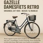 Gazelle damesfiets retro 1995 | 7 versn. + mandje, Ophalen, Versnellingen, 56 cm of meer, Zo goed als nieuw