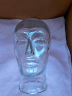 Glazen Hoofd Mannequin vintage design 27cm hg curiosa, Ophalen of Verzenden