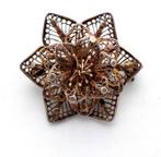 Antiek zilver filigrain broche bloem (7140-3139), Ophalen, Zilver, Broche