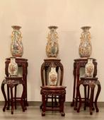 3 BIG & 3 SMALL VASES WITH MOTIFS OF ARITA JAPAN STYLE, Ophalen