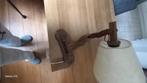 Houten vintage schaarlamp met Kap, Huis en Inrichting, Lampen | Wandlampen, Ophalen of Verzenden, Gebruikt, Hout, Vintage
