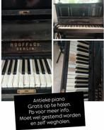 Gratis op te halen antieke piano, Muziek en Instrumenten, Ophalen, Gebruikt, Zwart