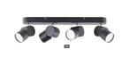 AEG twin spotlamp led 4x5w zwart 65cm 2000lum 3000k nieu, Metaal of Aluminium, Nieuw, Ophalen of Verzenden, Modern