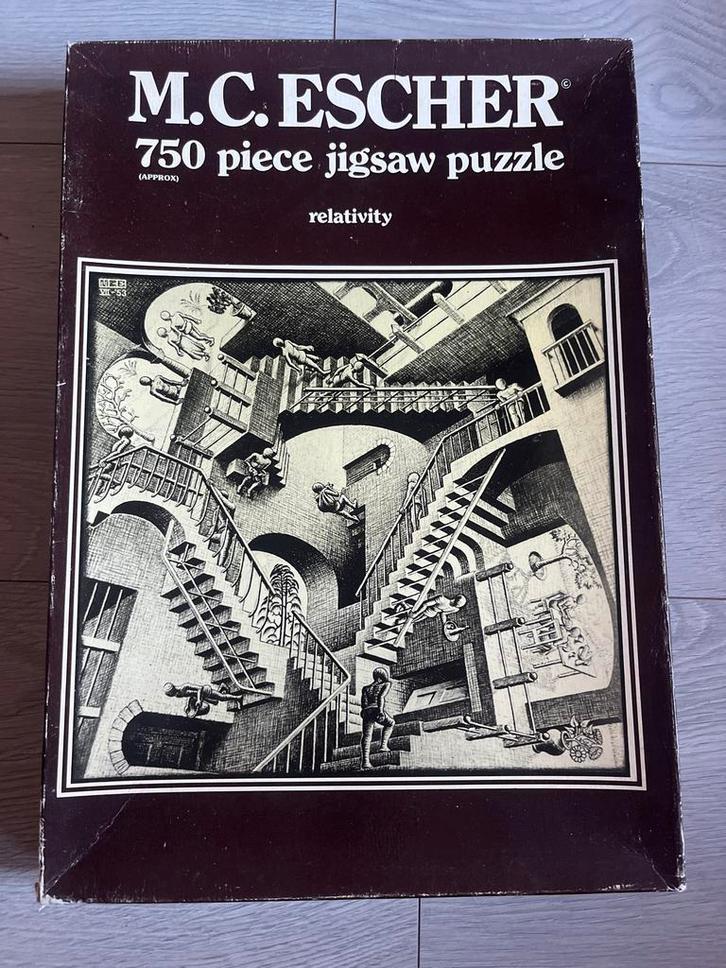 M.C. Escher Puzzel - 750 Stukjes - Compleet, Hobby en Vrije tijd, Denksport en Puzzels, Gebruikt, Legpuzzel, Ophalen