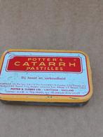Vintage Potter's Catarrh Pastilles Blikje, Ophalen of Verzenden