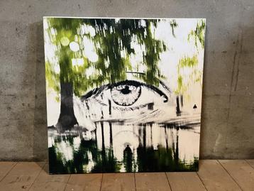2x wanddecoratie oog    80 x 80 beschikbaar voor biedingen
